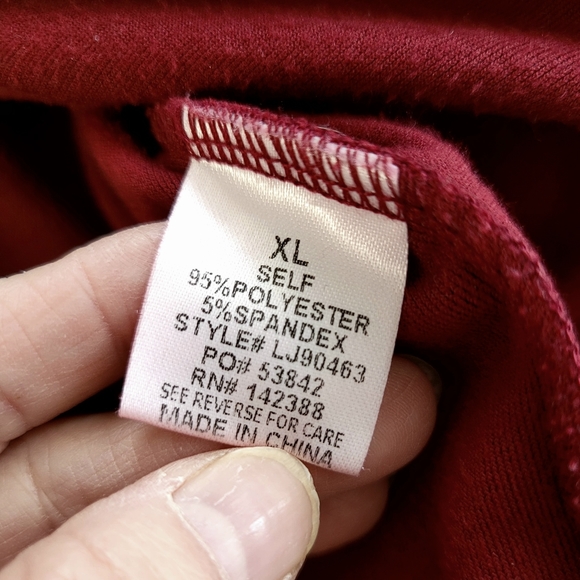 Fashion Nova Cranberry Velour cropped Zip Up DREAM Hoodie,Bell Sleeves, Size XL - Picture 7 of 11